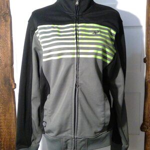 Fox Men's Black and Grey Zip-Up Jacket